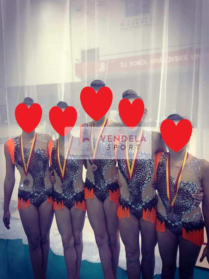 Dres na moderní gymnastiku - SADA- 134-150